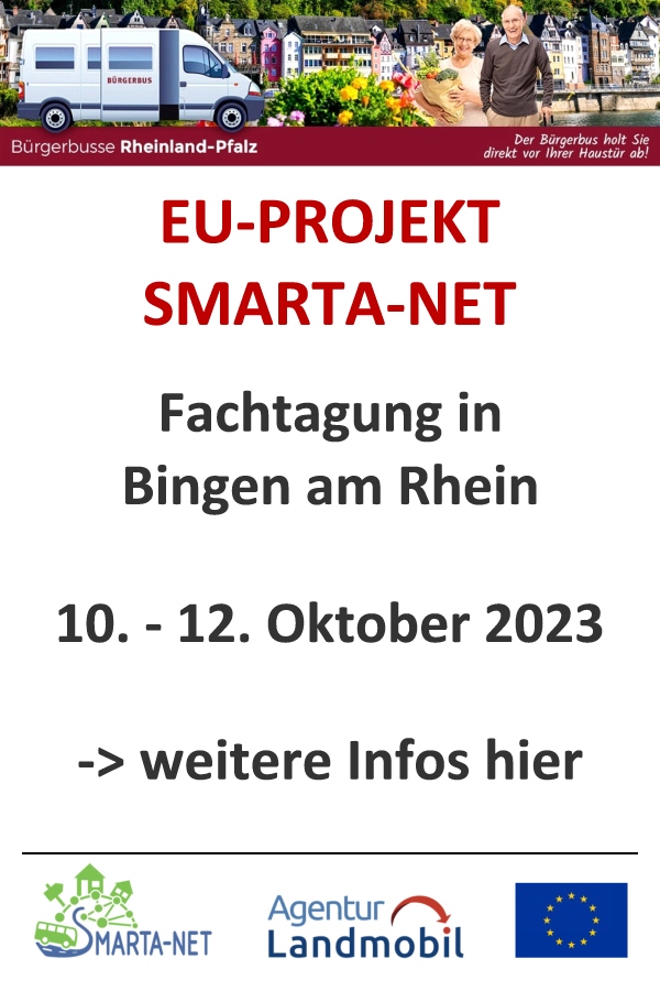 Das EU-Forschungsprojekt SMARTA-NET kommt nach Bingen am Rhein nach Rheinland-Pfalz. Grafik (c) Agentur Landmobil